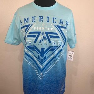 Light Blue American Fighter T-Shirt